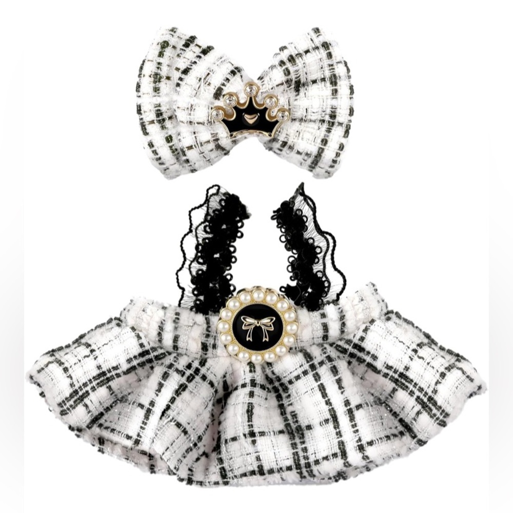 Chic Labubu or Doll Clothes with Hair Bow